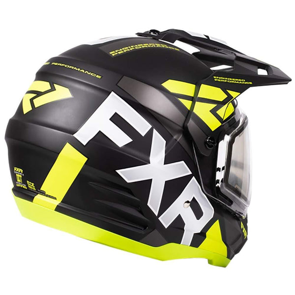 FXR Torque X Evo Helmet - Electric Shield - H-Vis/Black/Charcoal - 2XL