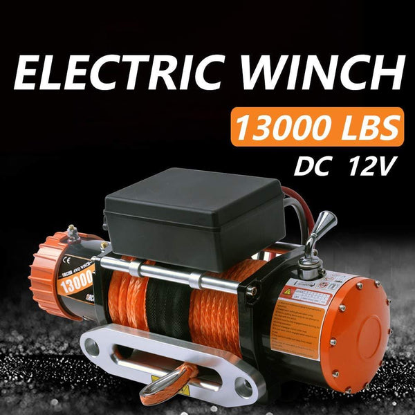 ORCISH 12V IP67 Waterproof Synthetic Rope Winch Electric Jeep Truck winches 13000lb