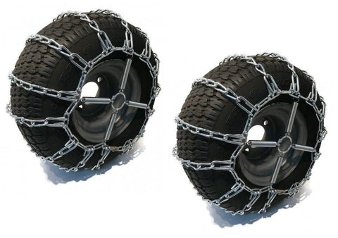 The ROP Shop 2 Link TIRE Chains & TENSIONERS 16x6.5x8 for Garden Tractors Riders Snowblower