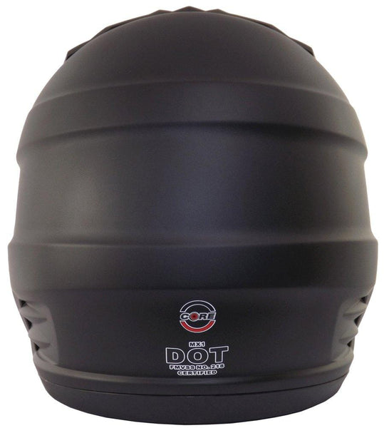 Core Helmets MX-1 Off-Road Helmet (Flat Black, Medium)