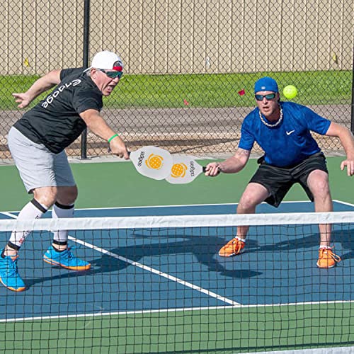 Portable Pickleball Net Set with 4 Pickleball Paddles, Professional Pickleball Net, 4 Outdoor Pickleballs and Carry Bag, Official Regulation Size Pickleball Net, Weather Resistance Strong Steel Frame