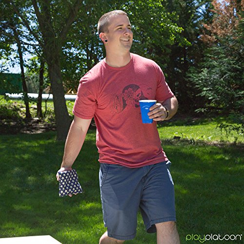 Weather Resistant Cornhole Bean Bags - Set of 8 American Flag Corn Hole Bags (Stars & Stripes) - Regulation Size & Weight