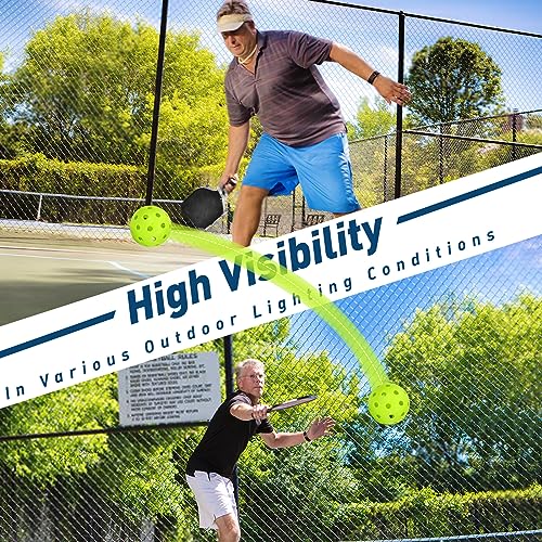 FUNUS Outdoor Pickleball Balls 40 Holes-4 Pack,12Pack, Durable, The Truest Flight and Most Bounce,Superior Balance Ideal for Tournament and Competition Play