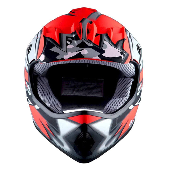 WOW Youth Kids Motocross BMX MX ATV Dirt Bike Helmet Star Matt Red