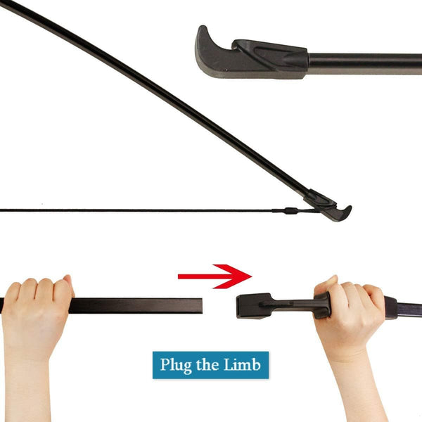 iMay 45" Bow and Arrows Set with 9 Arrows 2 Target Faces for Teens Outdoor Archery Beginner Gift Recurve Bow Longbow Kit (Black)