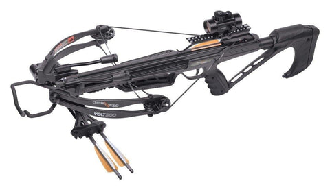 CenterPoint Volt 300 Compound Crossbow with 3 20" Carbon Arrows, Compact