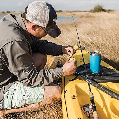 YETI Rambler 20 oz Stainless Steel Vacuum Insulated Tumbler with Lid, Tahoe Blue