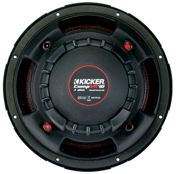 Kicker CompVR 43CVR102 10" Dual 2-ohm Component Subwoofer