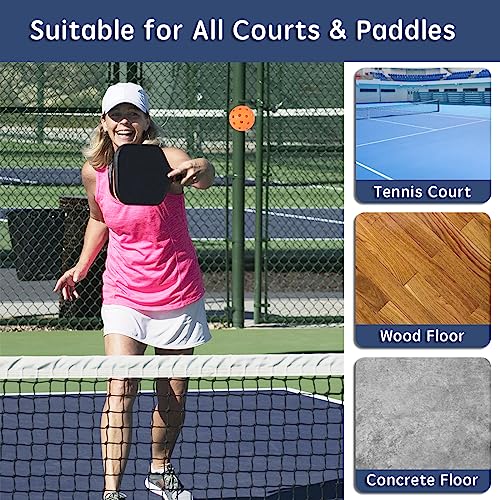 Pickleball Balls, 6 Pack 40 Holes Outdoor Pickleball Balls with Mesh Bag for Sport Indoor Play, High Elasticity & Durable Pickle Balls for All Style Pickleball Paddles, Gifts for Pickleball Lovers