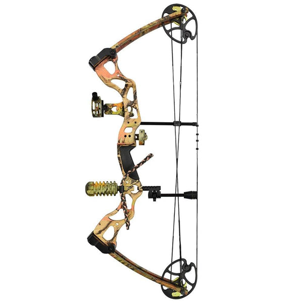 iGlow 40-70 lbs Autumn Camouflage Camo Archery Hunting Compound Bow with Premium Kit 175 150 60 55 30 lb Crossbow