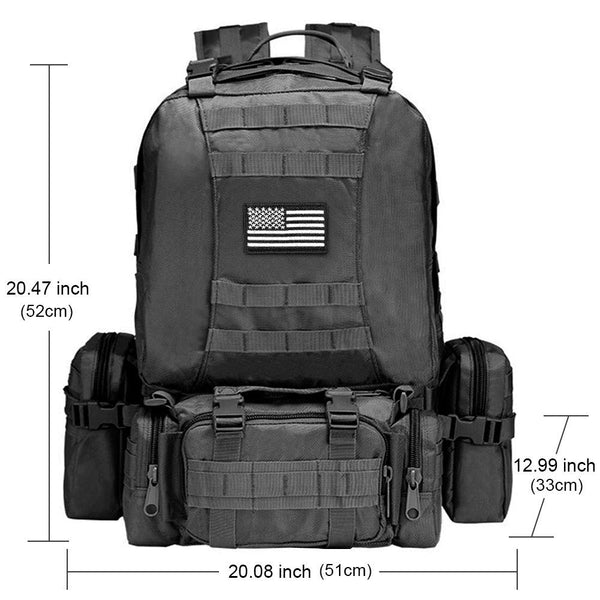 CVLIFE Military Tactical Backpack Army Rucksack Assault Pack Built-up Molle Bag