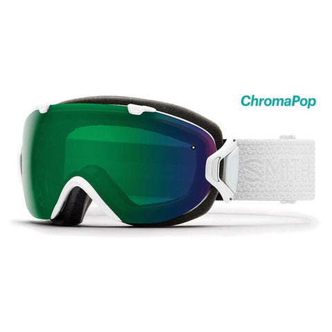 Smith Optics Womens I/OS Snowmobile Goggles White Mosaic/ChromaPop Everyday Green Mirror