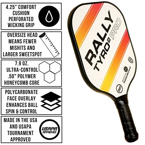 Rally Tyro 2 Pro Pickleball Paddle (1 Paddle/Cover)