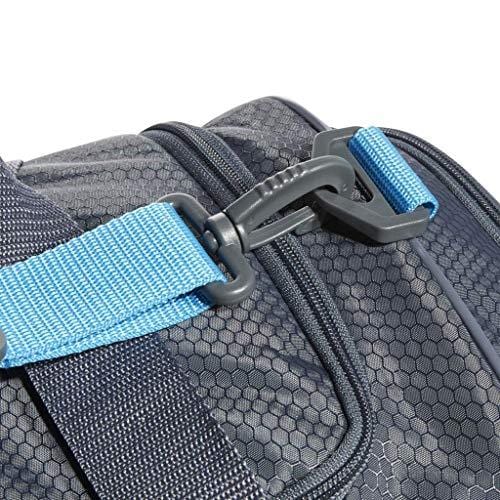 adidas Defender III Duffel Bag, Onix/Onix Jersey/Shock Cyan/Active Purple, One Size