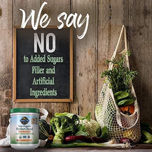 Garden of Life Raw Organic Perfect Food Energizer Juiced Green Superfood Greens Powder - Yerba Mate, Pomegranate, 30 Servings (Packaging May Vary) - Vegan Gluten Free Whole Food Dietary Supplement