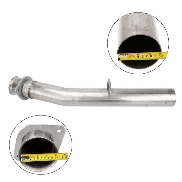 BLACKHORSE-RACING Performance Race 4" 409 Steel CAT & DPF Pipe No Bungs Exhaust System Kit for 2008-2010 Ford Powerstroke 6.4L Turbo Diesel