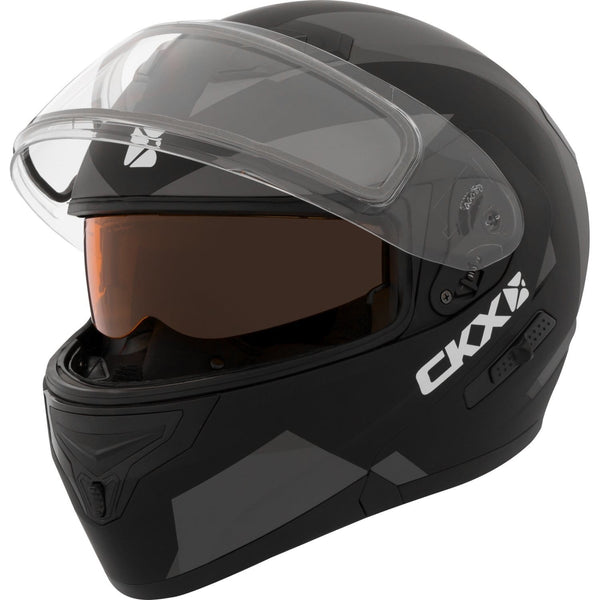 Snowmobile Helmet Modular Flip Up CKX Flex RSV Control Grey Black Mat 3XLarge XXX-Large