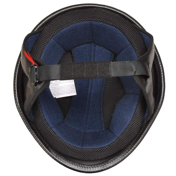 AHR Open Face DOT Motorcycle Half Helmet German Style Cruiser Chopper Biker Skull Cap Helmet Matte Black XL