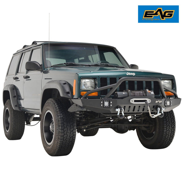 EAG Front Bumper with LED Lights and Winch Plate