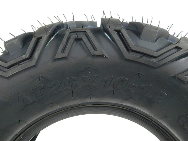 Set of 2 ATV/UTV Tires 25x10-12 Rear 6 Ply Rated Yamaha GRIZZLY 700 4x4 2007-2010