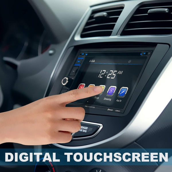 BOSS Audio BV9364B Car Stereo DVD Player - Double Din, Bluetooth Audio Hands-Free Calling, 6.2 Inch Touchscreen LCD Monitor, MP3 Player, CD, DVD, USB Port, SD, AUX Input, Am FM Radio Receiver