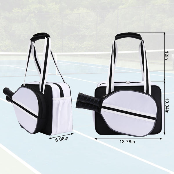 SPOENGRU Pickleball Bag Pickleball Tote Bag Pickleball Bag for Women Men Women’s Hand Gym Bag Water Bottle Holder With Pickleball Racquet Paddle Holder