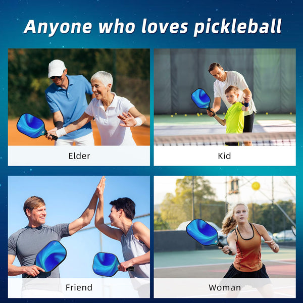 Pickleball Paddles Set of 2, USAPA Approved Pickle Ball Rackets 2 Pack with 4 Pickleball Balls, Pickleball Bag, Pickleball Set with Indoor/Outdoor Gifts Games for Beginners & Pros
