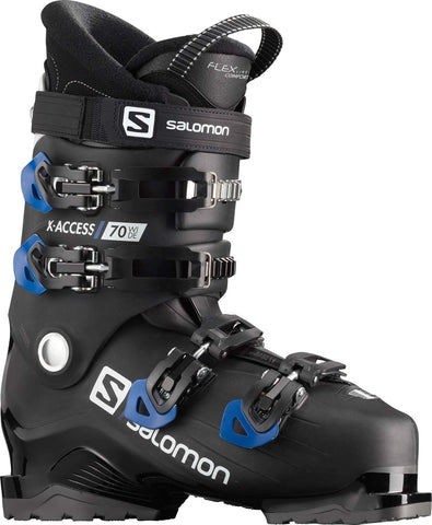 SALOMON X Access 70 Wide Ski Boots Mens Sz 10/10.5 (28/28.5) Black/Race Blue/Wht