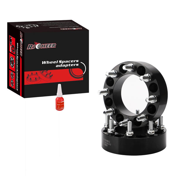 2PCS 8x6.5 to 8x6.5 Wheel Spacers 2 inches with 9/16-18 Studs for 1994-2010 Dodge Ram 2500 3500, 1967-1997 Ford F350,E-150 E-250 E-350 Econoline