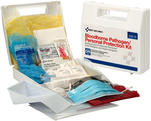 First Aid Only Bloodborne Pathogen Personal Protection Kit With 6 Pc. Cpr Pack, 31-Piece Kit
