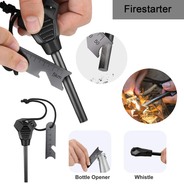 EILIKS Survival Gear Kit, Emergency EDC Survival Tools 24 in 1 SOS Earthquake Aid Equipment, Cool Top Gadgets Valentines Birthday Gifts for Men Dad Him Husband Boyfriend Teen Boy Camping Hiking