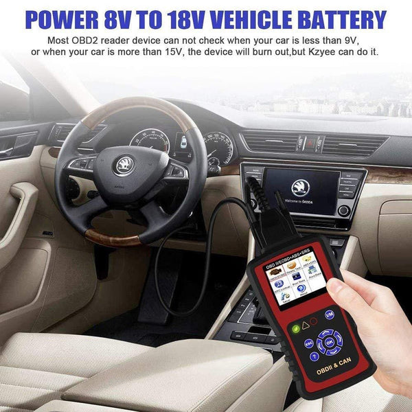 OBDII Scanner, Professional SRS Airbag Code Reader, ABS Automotive Check Engine Light Diagnostic Scan Tool, Graphs Data Vehicles in Live, Trilingual Menu and DTC Definitions