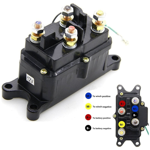 12V 250A Winch Solenoid Relay Contactor Thumb Truck for ATV UTV 4x4 vehicles