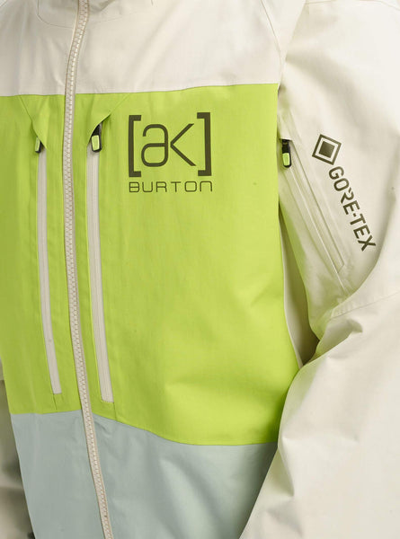 Burton Men's Ak Gore-tex Swash Jacket, Almond Milk/Tender Shoots/Aqua Gray, Small