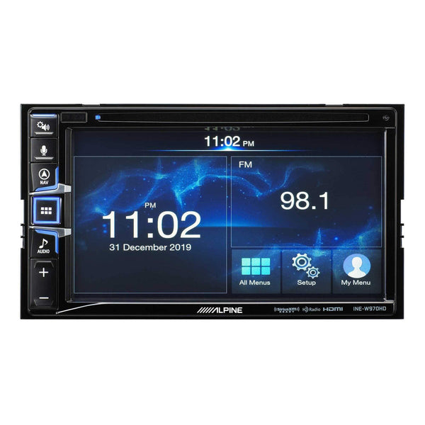 Alpine INE-W970HD, 6.5" Double Din Navigation CD/DVD Receiver w/CarPlay and Android Auto