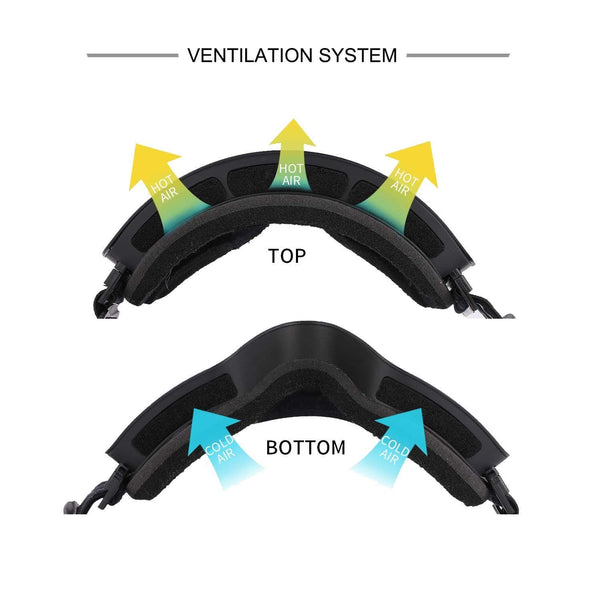 Rongbenyuan Ski Snow Snowboard Goggles - OTG Goggles Men Women Kids Anti-Fog UV400 Protection