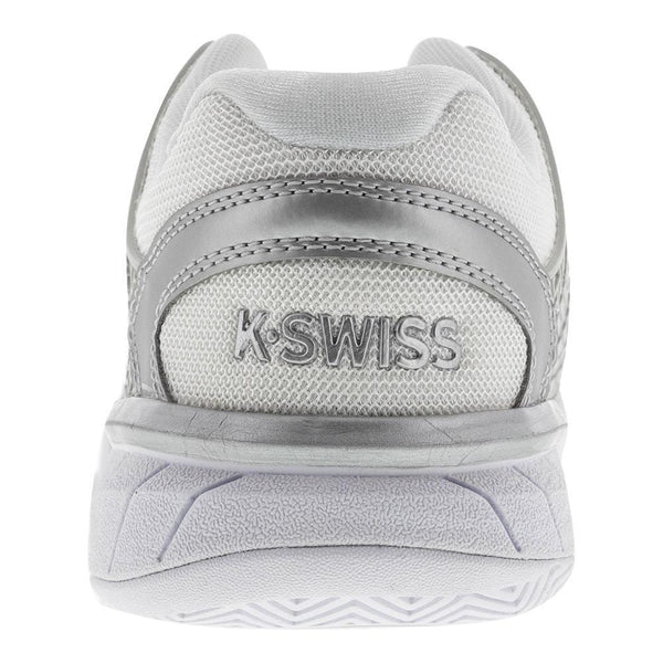 K-Swiss Women's Hypercourt Express Tennis Shoe (White/Silver, 10 M US) [product _type] K-Swiss - Ultra Pickleball - The Pickleball Paddle MegaStore