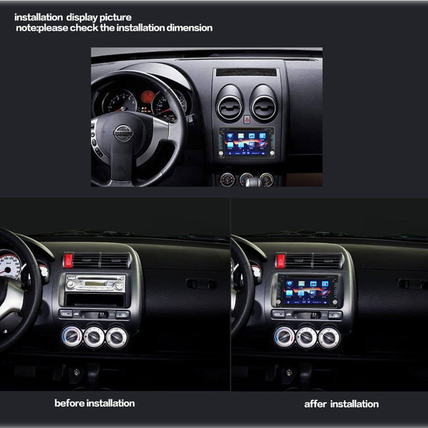 6.2 inch Double DIN Car Stereo In-Dash DVD player GPS Navigation For Car with Rear View Camera,Support Offline GPS Navigation, TouchScreen Car Stereo + Free Rear View Camera