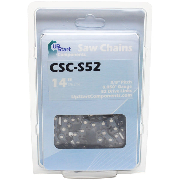 UpStart Components 4-Pack 14" Semi Chisel Saw Chain for Echo CS-310 Chainsaws - (14 inch, 3/8" Low Profile Pitch, 0.050" Gauge, 52 Drive Links, CSC-S52)