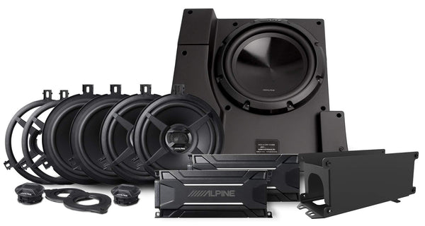 Alpine Electronics PSS-22WRA Alpine Electronics PSS-22WRA Weather Resistant Direct Fit Sound System for 2007-2018 Jeep Wrangler JK Unlimited Without The Factory Equipped Alpine Amplified System - Ultra Pickleball