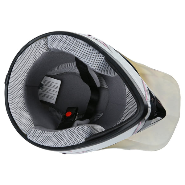 TCT-MT DOT Helmet+Goggles +Gloves Youth Kids Helmet Pink Butterfly Dirt Bike Motocross Offroad Street Helmet Motorcycle (Large)