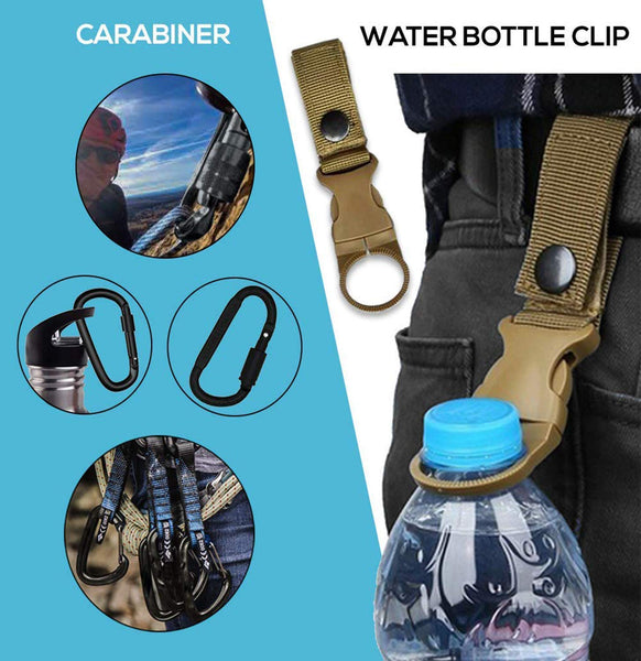 LIT FITNESS Survival Kits 12-in-1 Emergency Survival Kit, Including Rock Climbing Gear, Emergency Blankets, Survival Bracelet, Tactical Pen, Tactical Flashlight, Gift Sets for Men