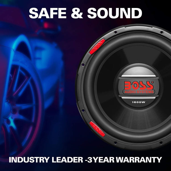 BOSS Audio Systems AR120DVC 12 Inch Car Subwoofer - 1600 Watts Maximum Power, Dual 4 Ohm Voice Coil, Sold Individually