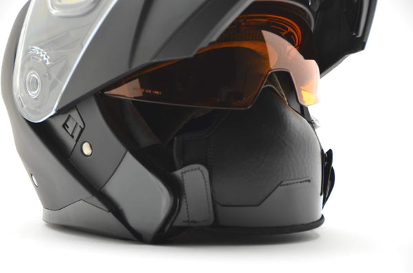 Vega Helmets Unisex-Adult Modular Caldera Electric Snow Snowmobile Helmet with 30% Larger Shield and Sunshield (Gloss Black, 3XL)