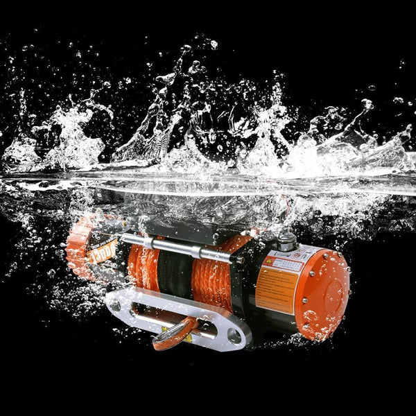 ORCISH 12V IP67 Waterproof Synthetic Rope Winch Electric Jeep Truck winches 13000lb