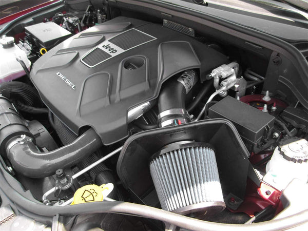 aFe Power Magnum FORCE 51-12472 Jeep Grand Cherokee Eco-Diesel Performance Intake System (Dry, 3-Layer Filter)
