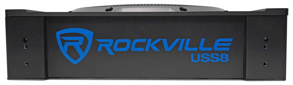 Rockville USS8 8" 600w Slim Under-Seat Powered Car/Truck Subwoofer Sub+Amp Kit