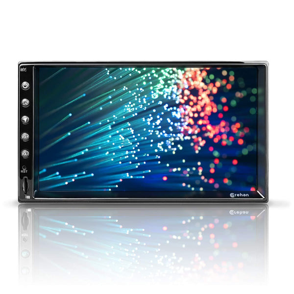 Double Din Android Car Stereo - Corehan 7 inch Touch Screen in Dash Car Radio Video Multimedia Player with Bluetooth WiFi GPS Navigation System (Android 7, 7 inch Screen)