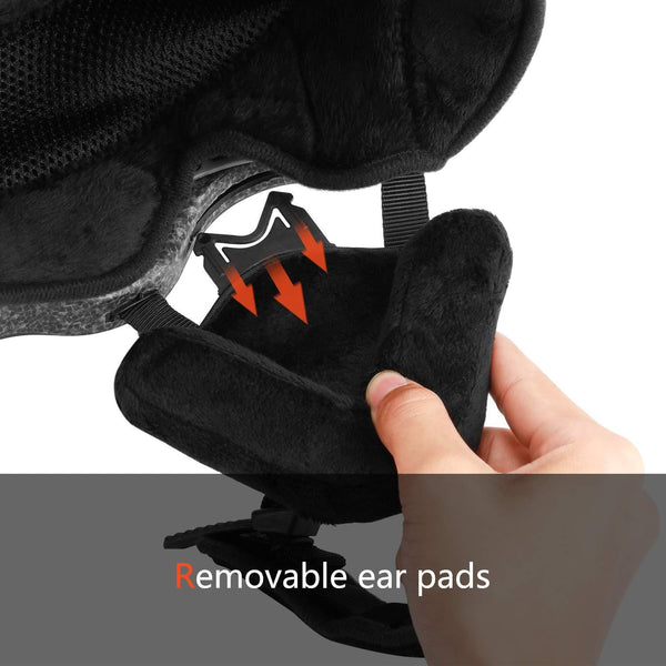 Gonex Ski Helmet Winter Snow Snowboard Skate Helmet with Safety Certification for Men, Women & Young Size L Adjustable 58-61cm Matte Black