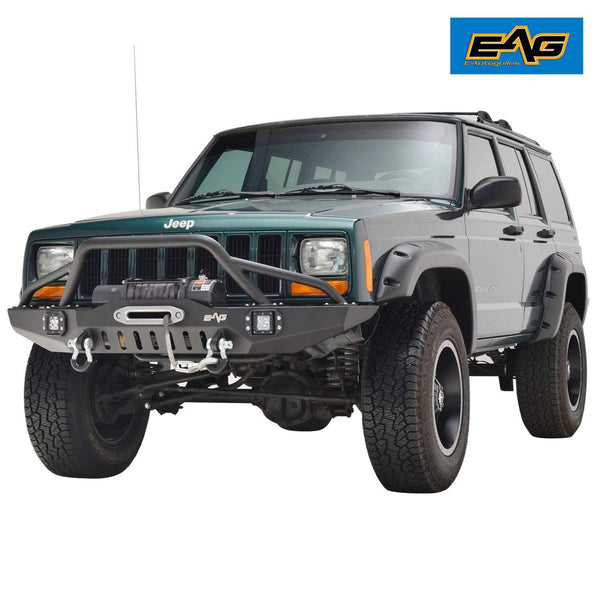 EAG Front Bumper with LED Lights and Winch Plate